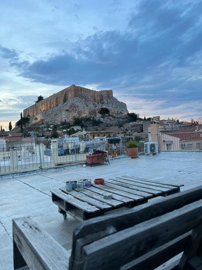 Plaka With Acropolis Rooftop View Access Athén Kültér fotó