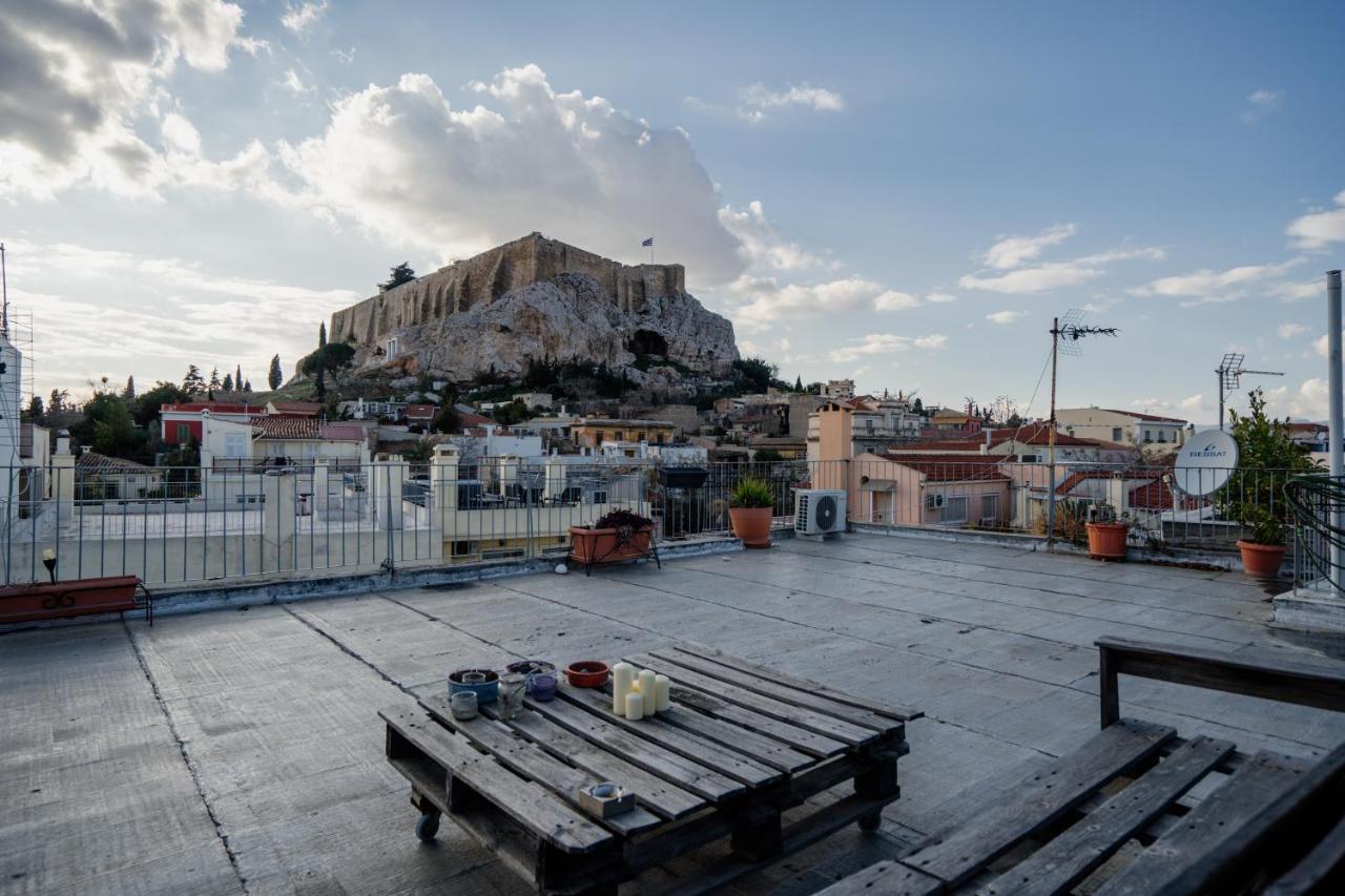 Plaka With Acropolis Rooftop View Access Athén Kültér fotó